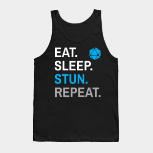 D&D Monk Eat Sleep Stun Repeat Tank Top